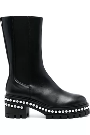 Stuart Weitzman Women Leather Boots - 70mm studded leather boots