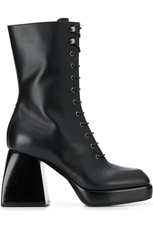 NODALETO Lace-up high heel boots