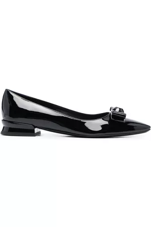 Salvatore Ferragamo Women Ballerinas - Vara Bow leather ballerina shoes