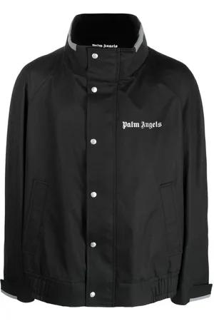 Palm Angels Logo-print button-fastening jacket