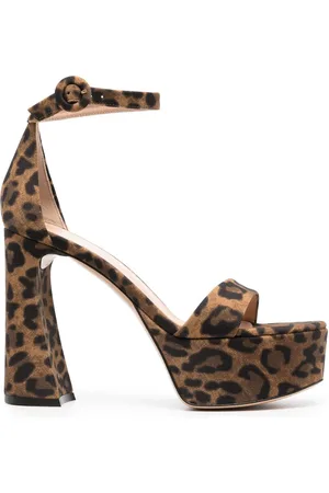 Gianvito Rossi Holly 120mm leopard-print sandals