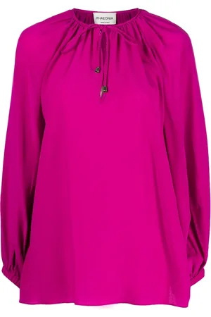PHAEONIA Self-tie silk blouse