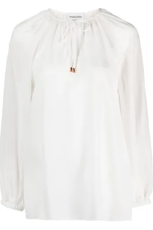 PHAEONIA Self-tie silk blouse