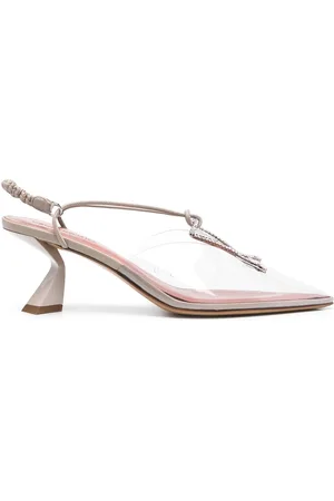 Nensi Dojaka Crystal-embellished PVC slingback sandals
