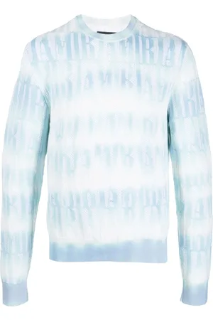 AMIRI Tie-Dyed Intarsia Cashmere Sweater for Men