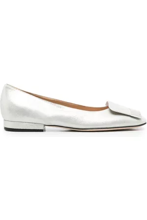 Sergio Rossi Women Ballerinas - Square metallic plaque ballerina shoes