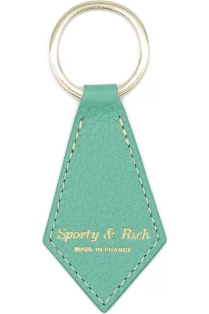 Sporty & Rich Keychains - Logo-print leather keychain