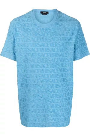 VERSACE Men Short Sleeve - Allover logo-embossed towel T-shirt