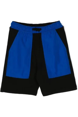 MARCELO BURLON Pixel Logo-print panelled drawstring shorts