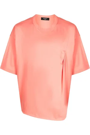SONGZIO Logo-embroidered asymmetric cotton T-shirt