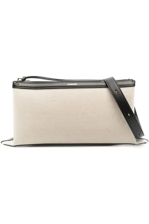 Jil Sander Leather-trim shoulder bag