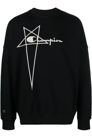 Rick Owens Logo-embroidered cotton sweatshirt