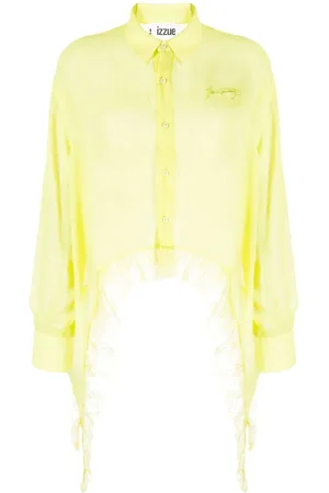 Izzue Logo-print transparent blouse
