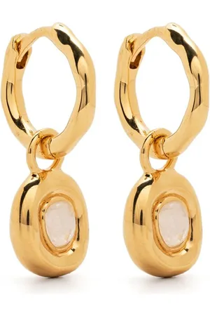 Missoma crystal-embellished initial-charm Hoop Earring - Farfetch