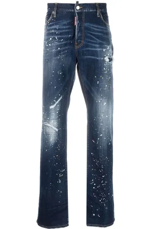 Dsquared2 Twimphony paint-splatter straight-leg jeans
