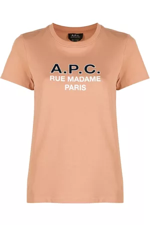 A.P.C. Women Short Sleeve - Madame logo-print cotton T-shirt