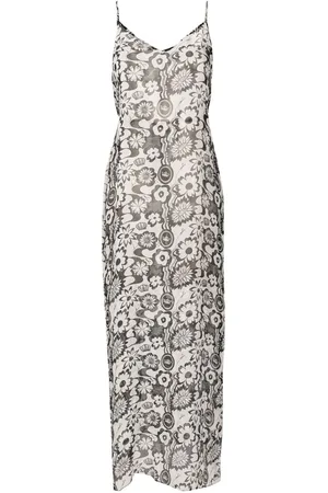 AMIR SLAMA Floral-print beach dress
