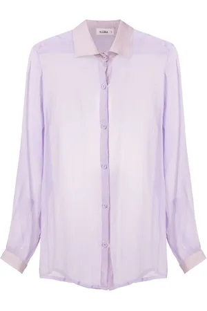 AMIR SLAMA Sheer crinkled silk shirt