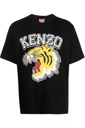 Kenzo Men Short Sleeve - Tiger-print cotton T-shirt