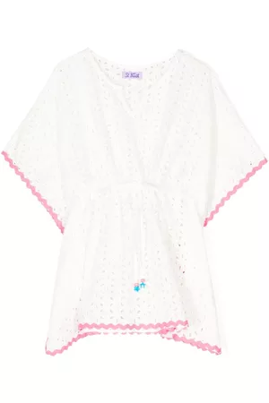 MC2 SAINT BARTH Girls Rainwear - Floral cut-out cotton cover-up