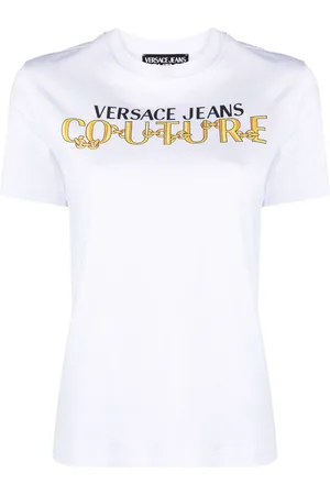 VERSACE Logo-print cotton T-shirt