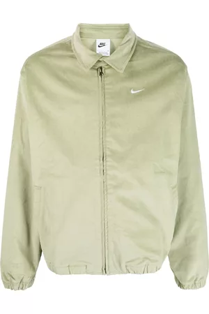 Nike Men Corduroy Jackets - Harrington logo-embroidered corduroy jacket