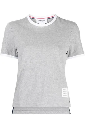 Thom Browne RWB-stripe logo-patch T-shirt