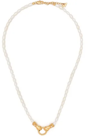 Women's Pearl necklaces in metal on sale | FASHIOLA.in