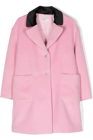 MONNALISA Crystal-embellished single-breasted coat