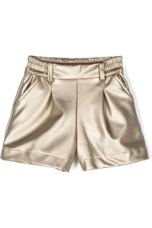 MONNALISA Metallic cotton shorts