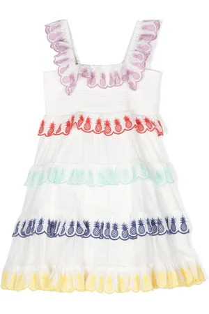 ZIMMERMANN Raie shirred-panel tiered dress