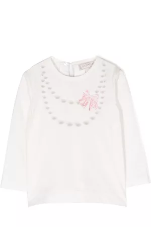 MONNALISA Shirts - Printed-necklace cotton blouse