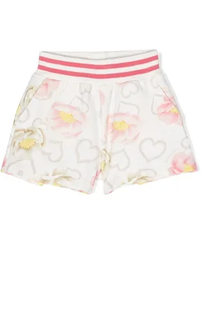 MONNALISA Floral-print elasticated-waistband shorts
