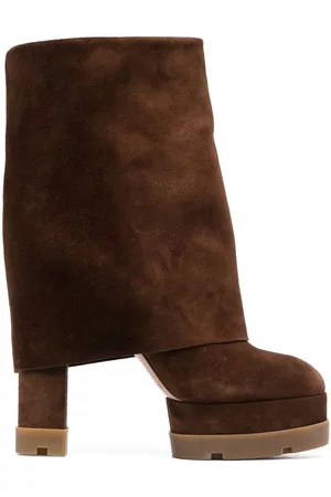 Casadei Women Heeled Boots - 150mm platform suede boots