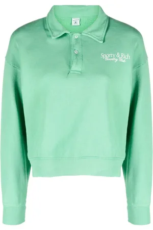 Sporty & Rich Logo-print cotton polo shirt