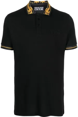 VERSACE Baroque-pattern polo shirt