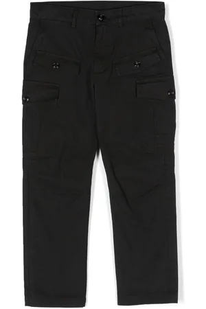 Diesel Logo-embroidered cotton cargo trousers