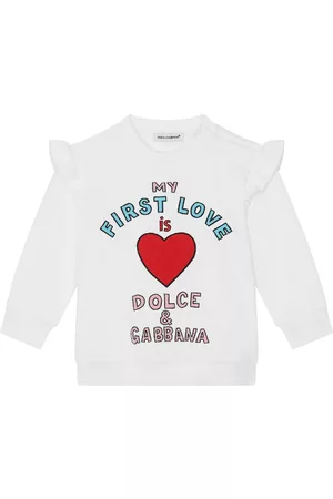 Dolce & Gabbana Sweatshirts - Logo-print ruched-detail sweatshirt