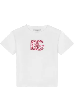 Dolce & Gabbana Girls Short Sleeve - Logo-print cotton T-shirt