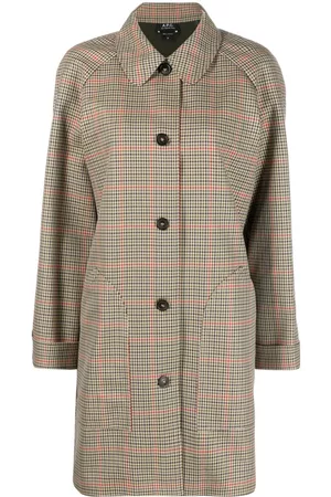 A.P.C. Women Coats & Outdoor Coats - Louanne tartan coat