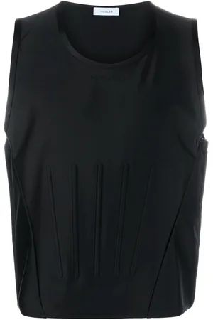 MUGLER Round-neck sleeveless top