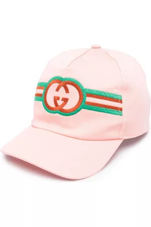 Gucci Girls Varsity Caps - Logo-embroidered cotton baseball cap