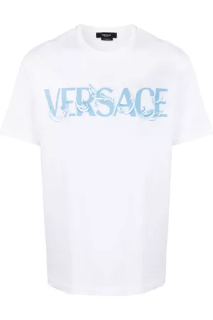 VERSACE Men Short Sleeve - Barocco Silhouette-print cotton T-shirt