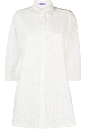 MC2 SAINT BARTH Helena broderie anglaise shirt
