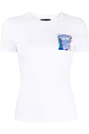 Emporio Armani Women Short Sleeve - Graphic-print cotton T-shirt
