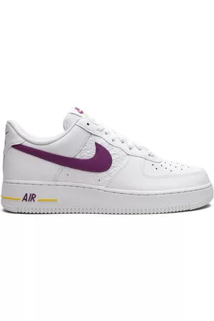 Nike Men Flat & Low Sneakers - Air Force 1 Low EMB "Bold Berry Lakers" sneakers