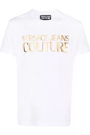 VERSACE Men Short Sleeve - Logo-print cotton T-shirt