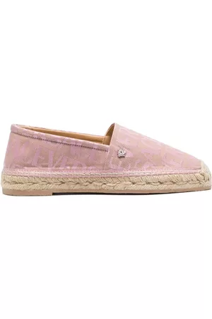 VERSACE Women Casual Shoes - Allover leather espadrilles