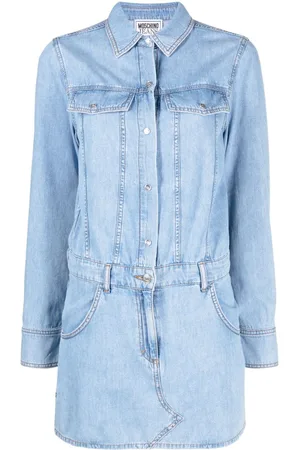 Moschino Long-sleeve mini denim dress