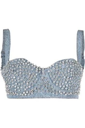 Moschino heart-embellished Strapless Bustier Top - Farfetch